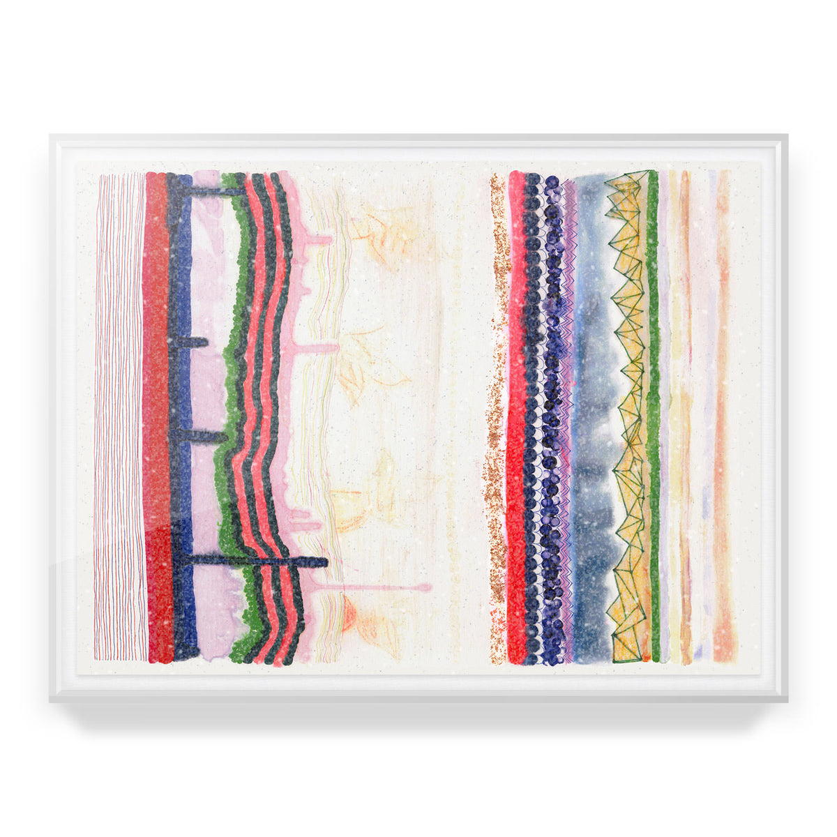 Sapphire Drip Embellished Print