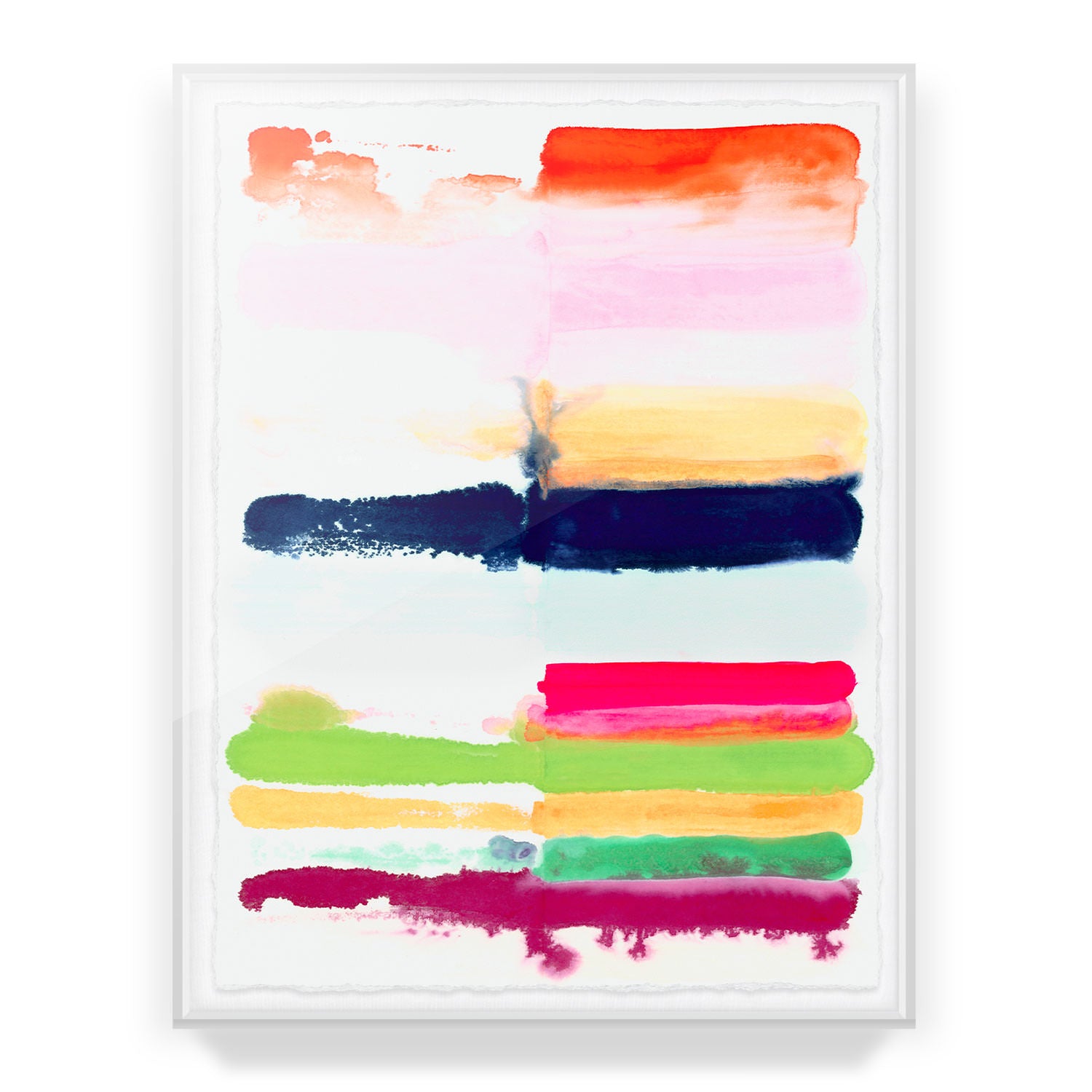 Spring Stripes Framed Art Print