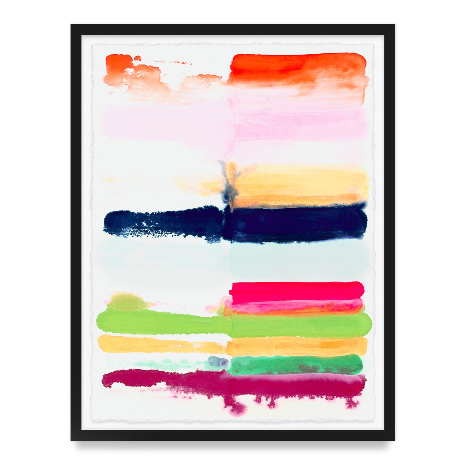 Spring Stripes Framed Art Print