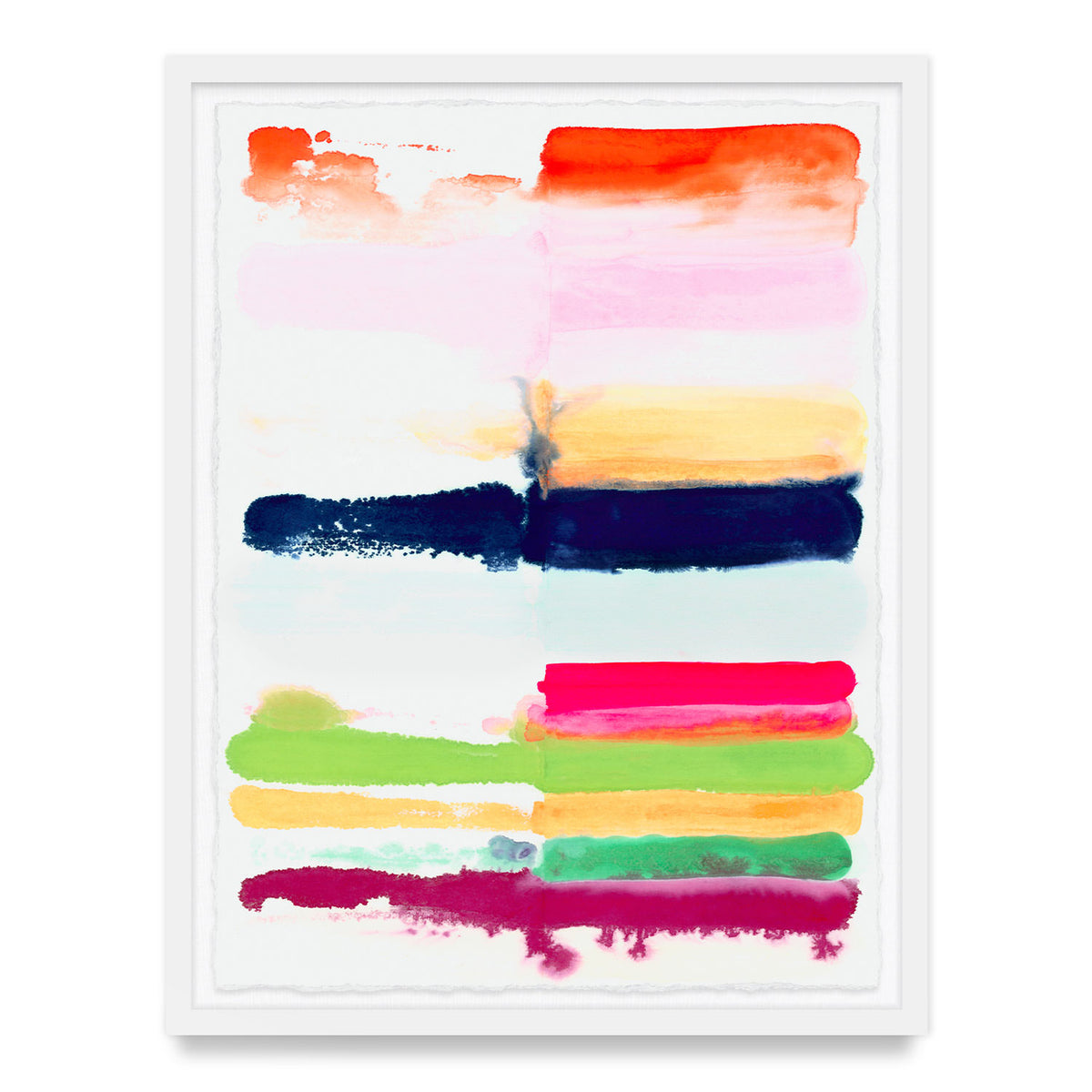 Spring Stripes Framed Art Print