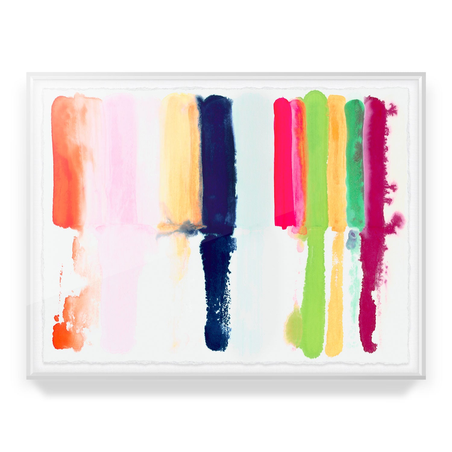 Spring Stripes Framed Art Print