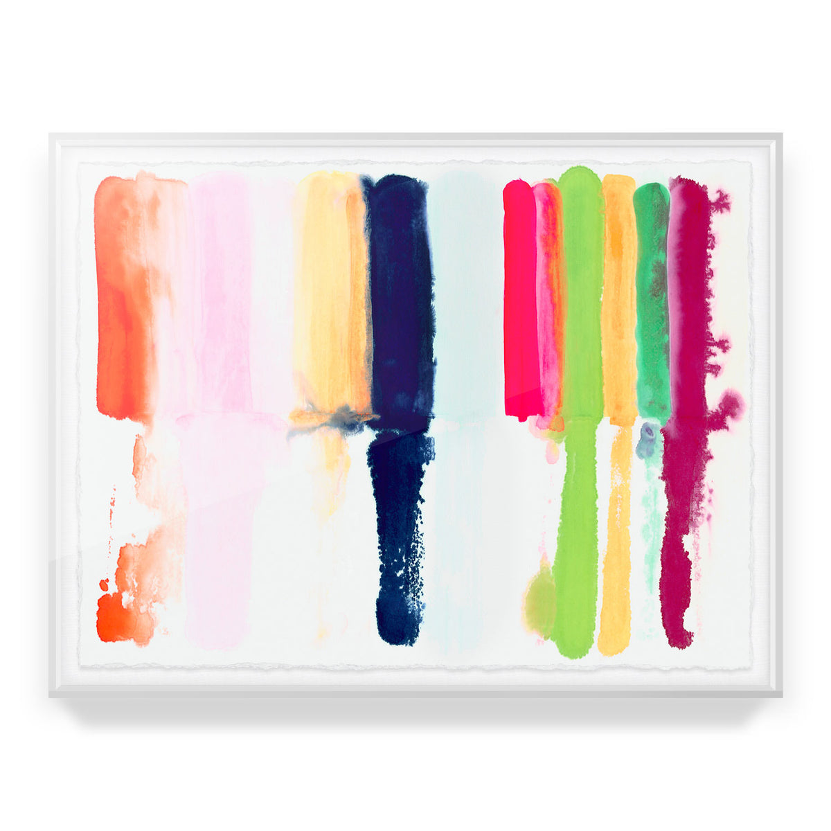 Spring Stripes Framed Art Print
