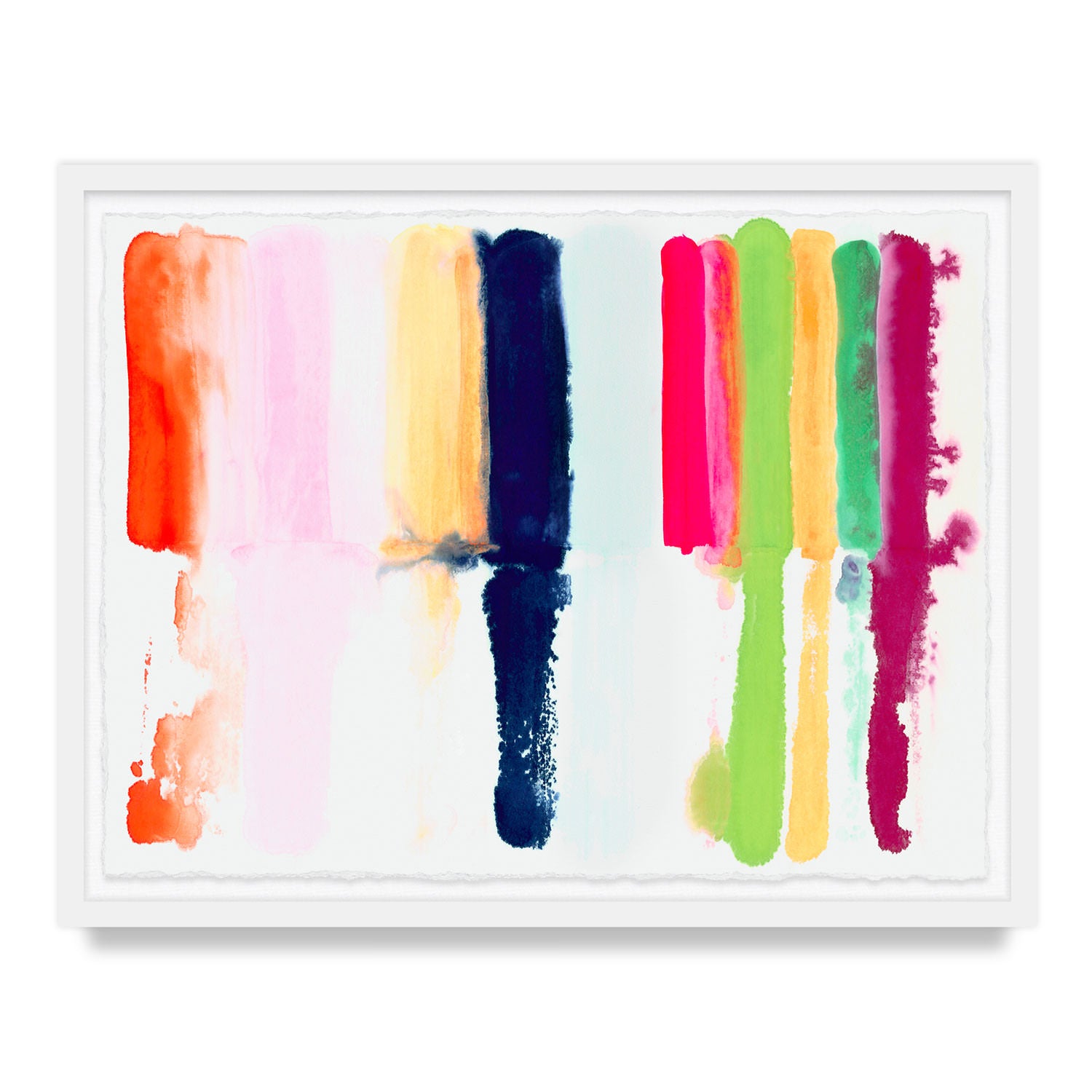 Spring Stripes Framed Art Print