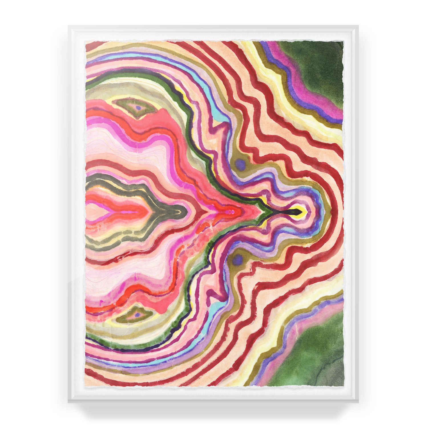 Strawberry Agate Framed Art Print