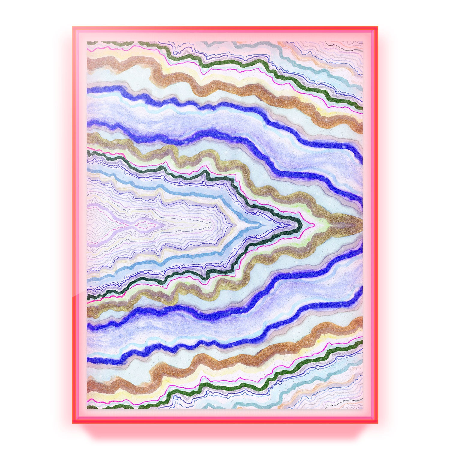 Symphonic Atlas Agate Embellished Print