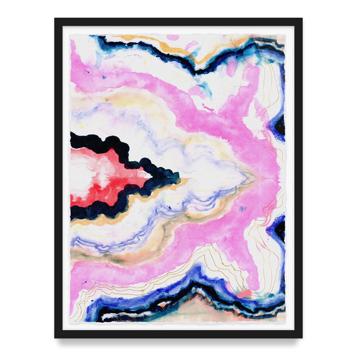 Hard Rock Agate Framed Art Print