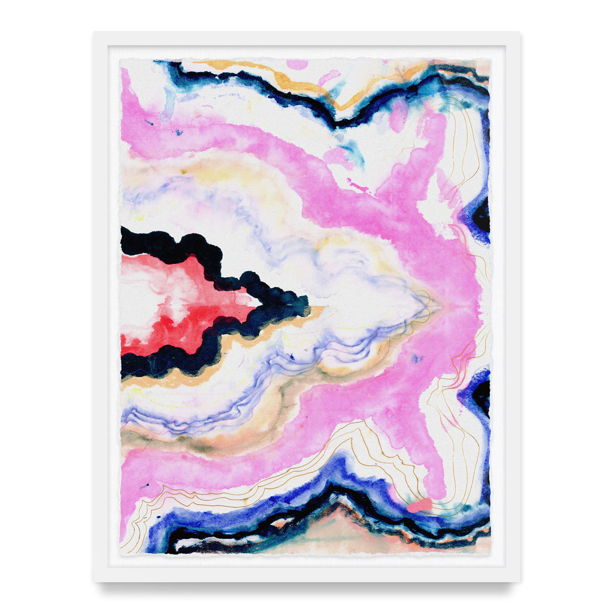 Hard Rock Agate Framed Art Print
