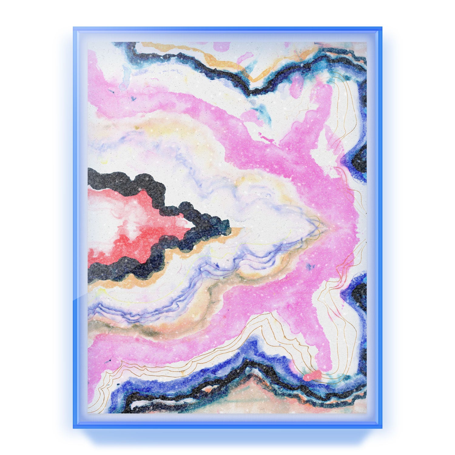 Hard Rock Agate Embellished Print