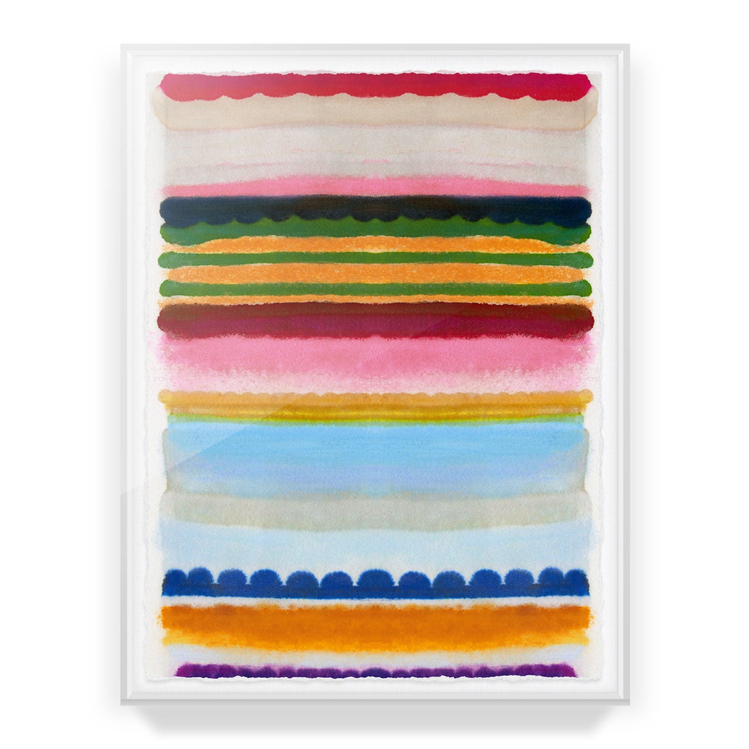 Heartbeat Stripe Framed Art Print