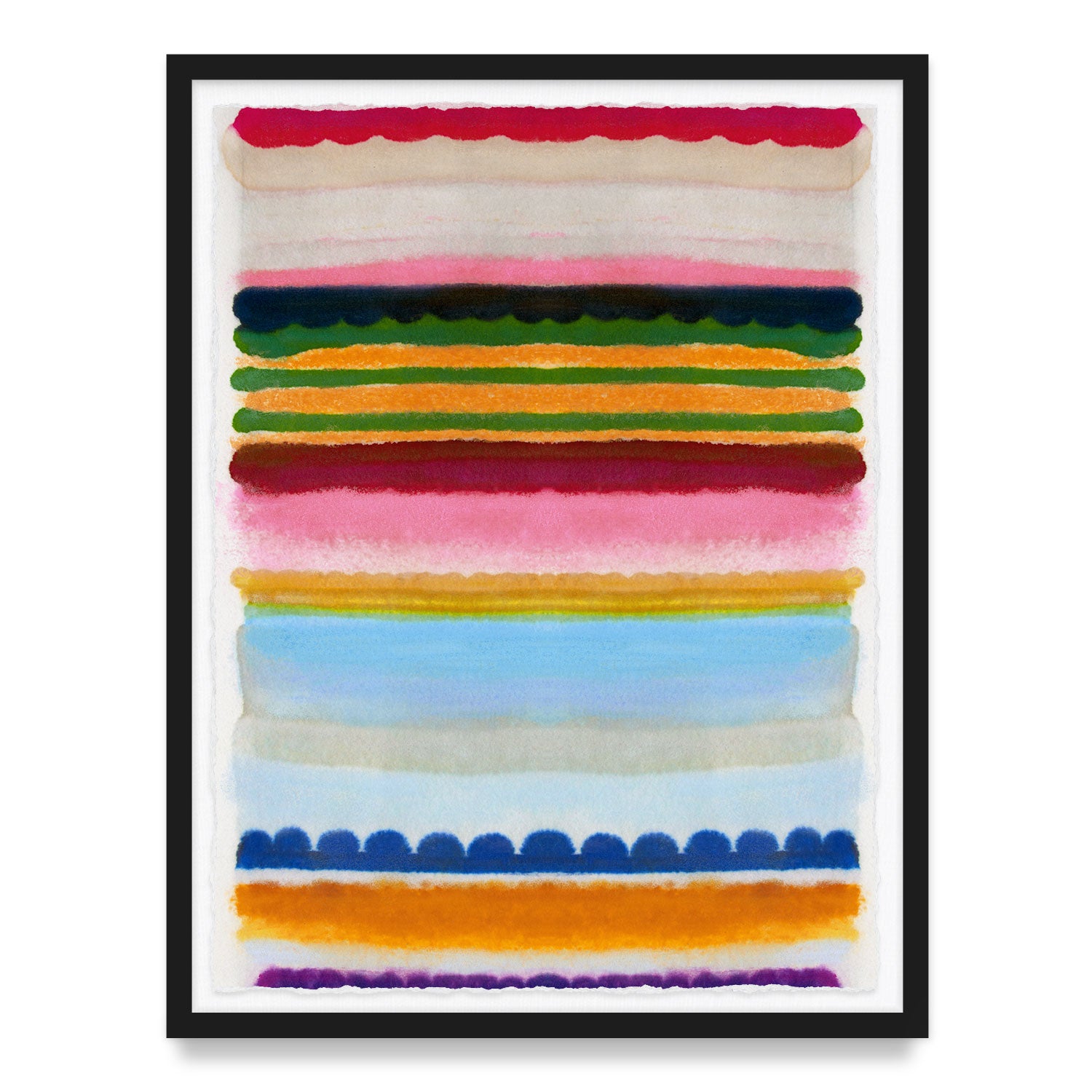 Heartbeat Stripe Framed Art Print