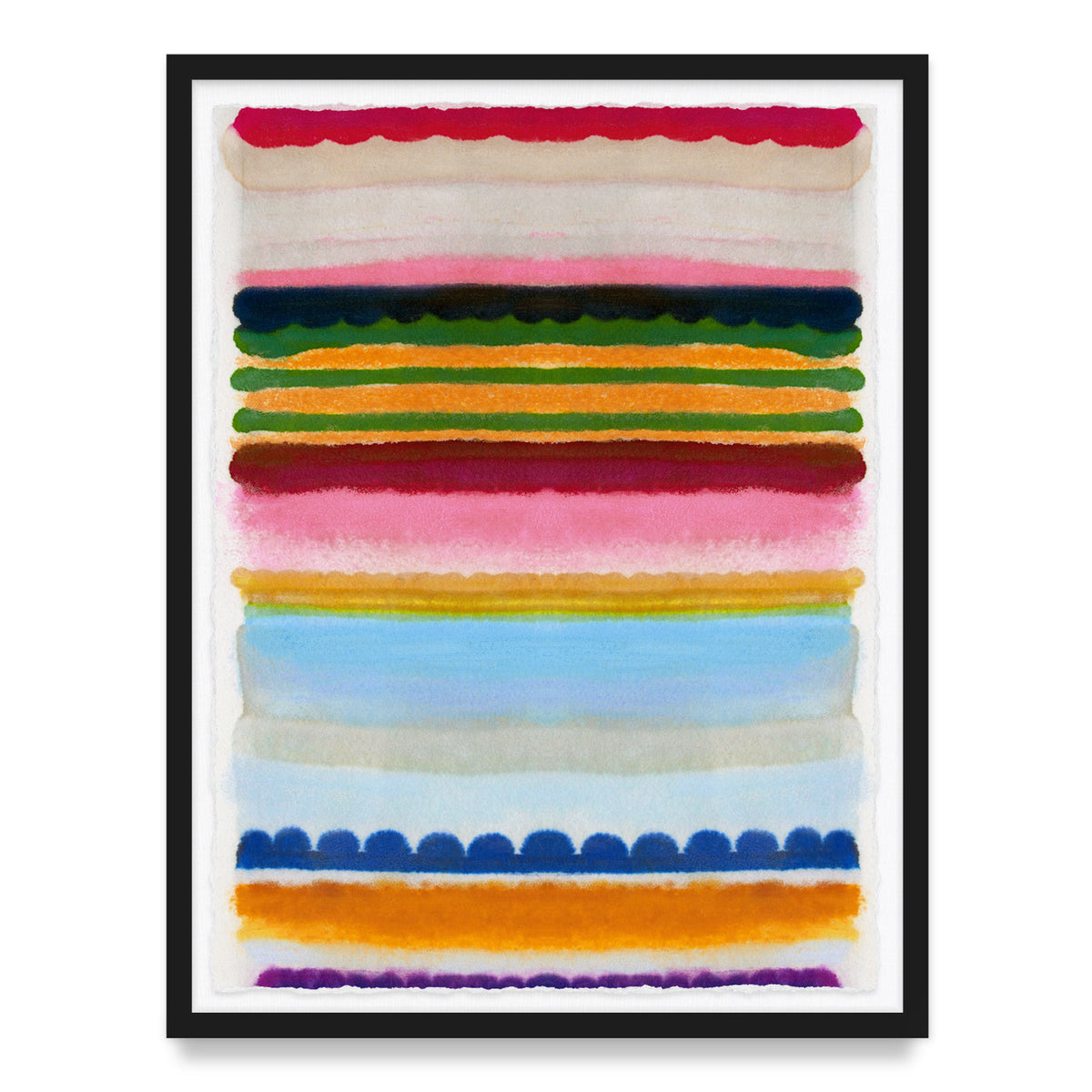 Heartbeat Stripe Framed Art Print