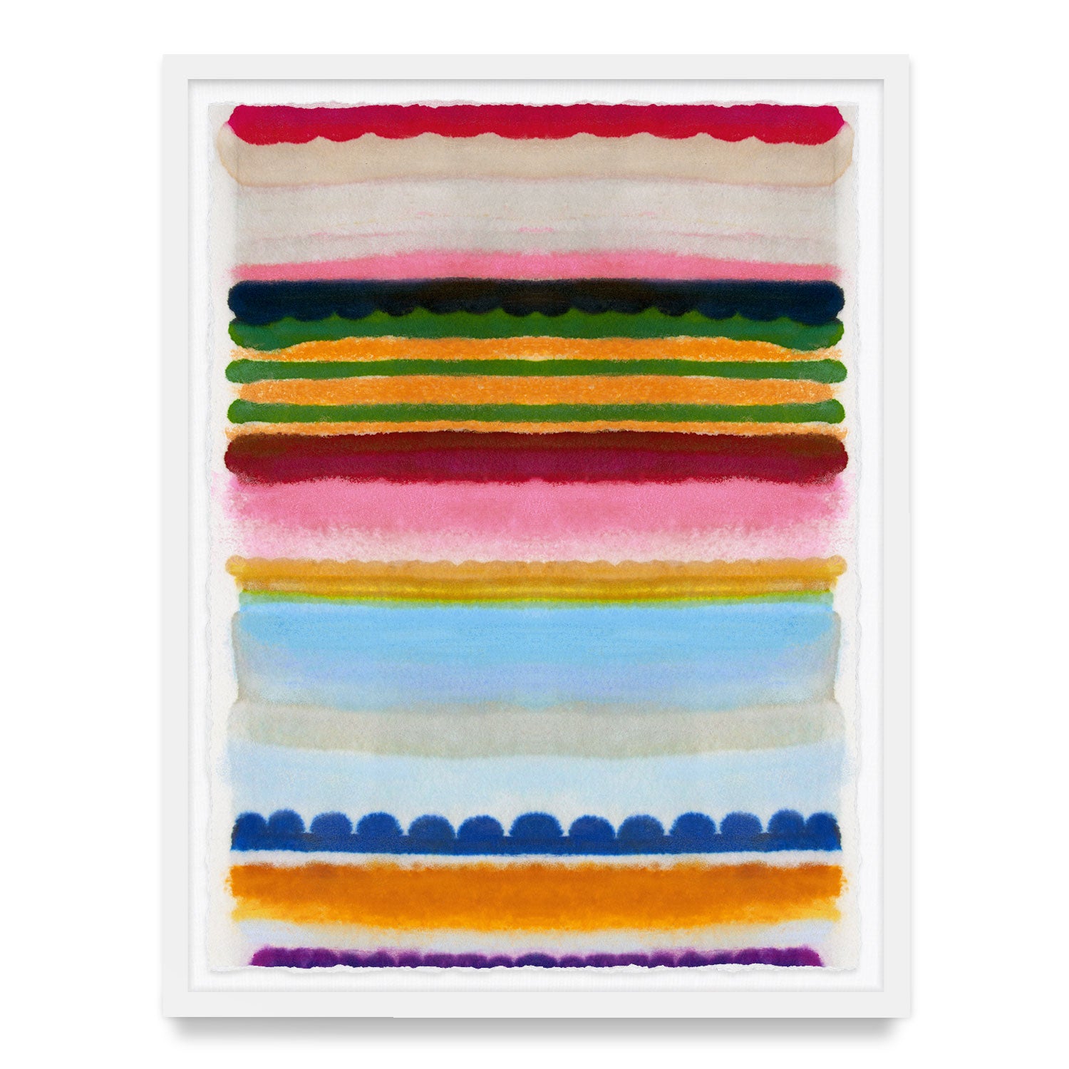 Heartbeat Stripe Framed Art Print