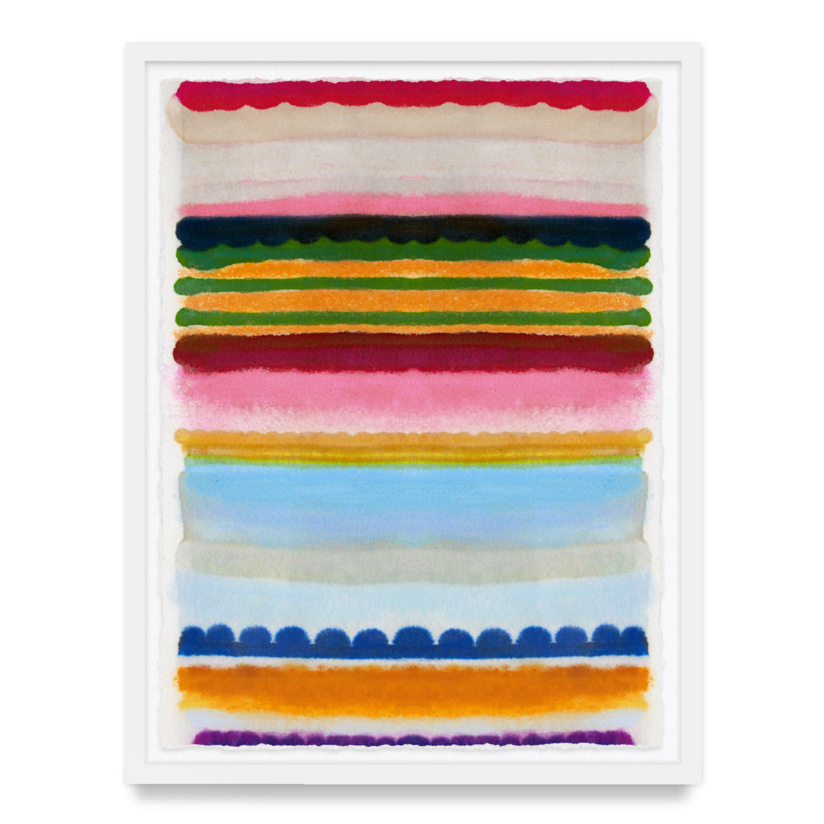 Heartbeat Stripe Framed Art Print