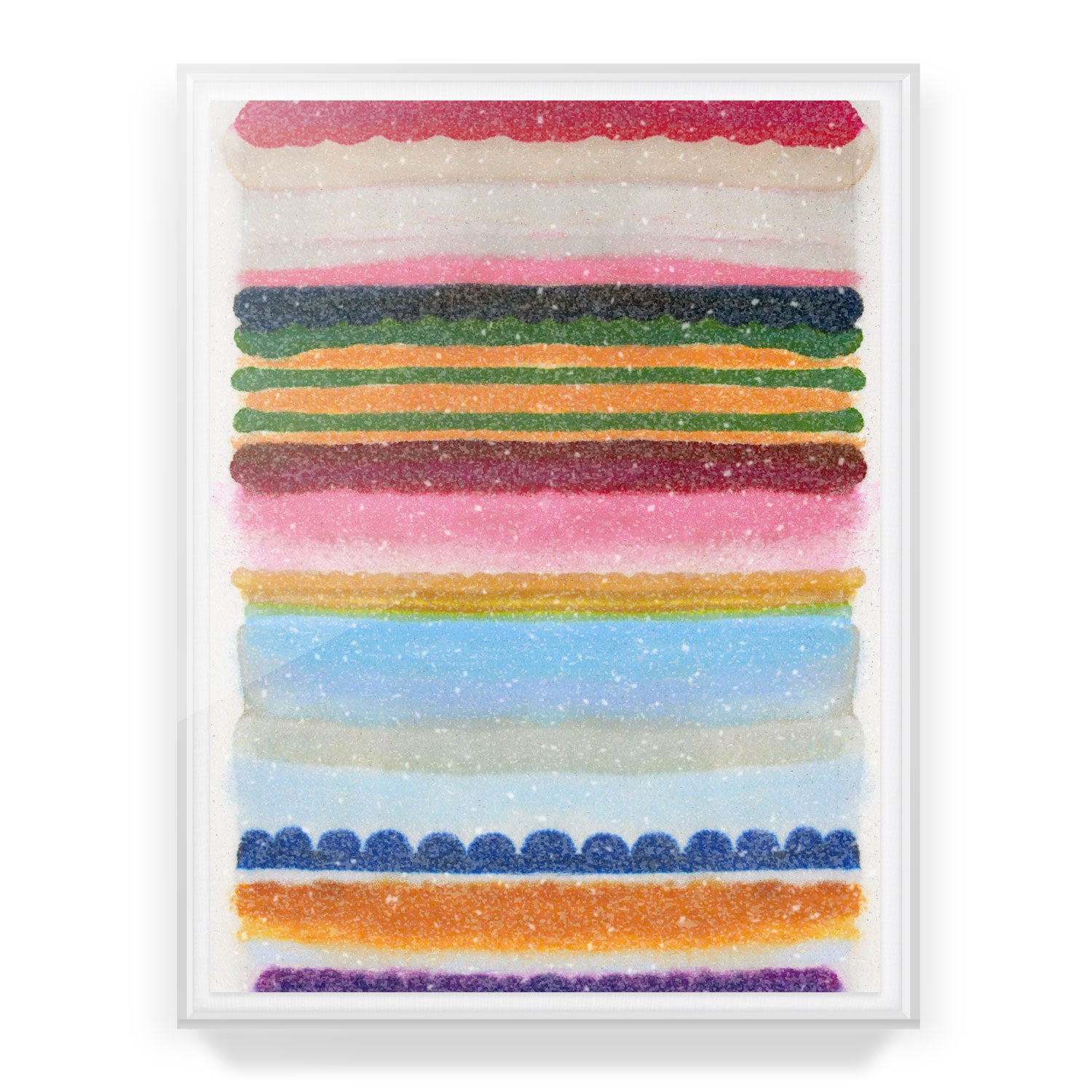 Heartbeat Stripe Embellished Print