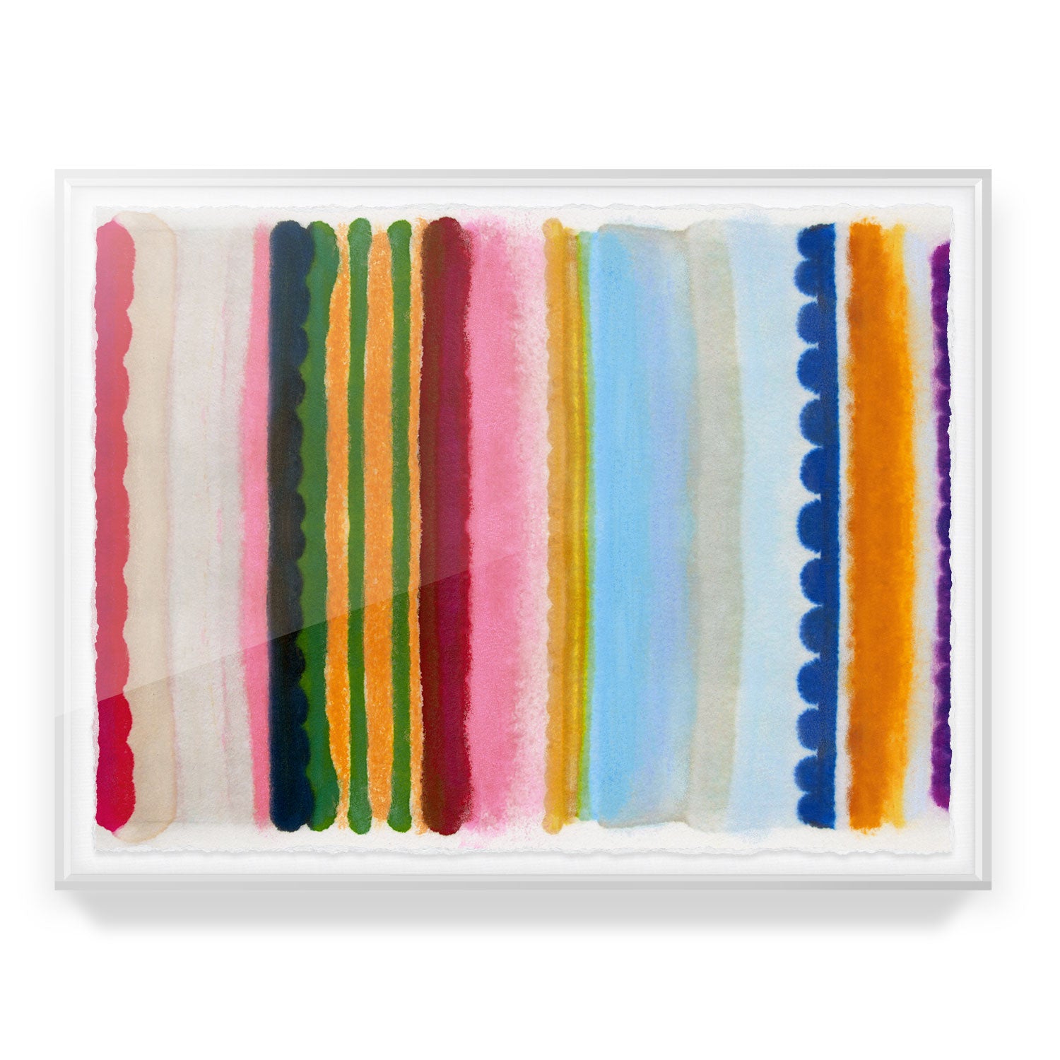 Heartbeat Stripe Framed Art Print
