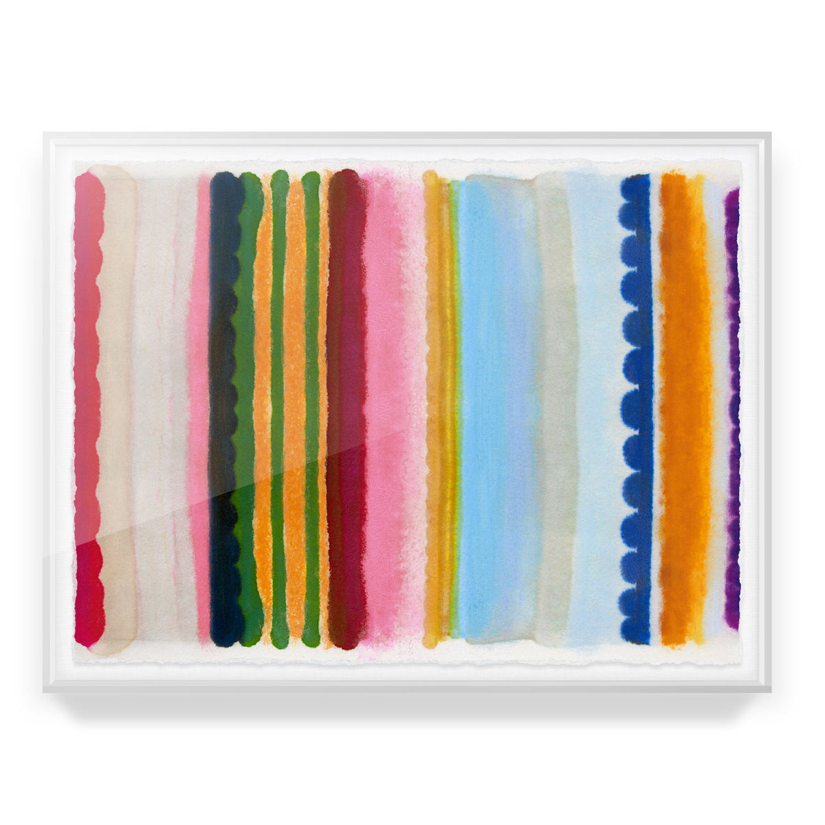 Heartbeat Stripe Framed Art Print