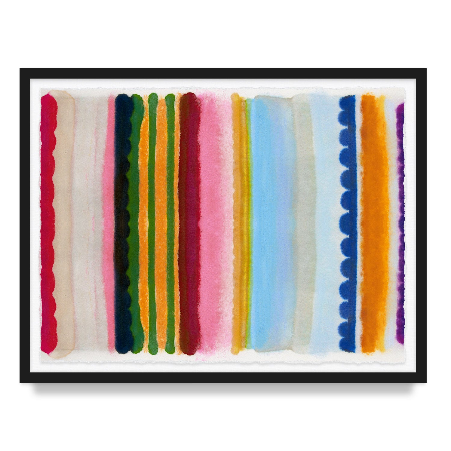 Heartbeat Stripe Framed Art Print
