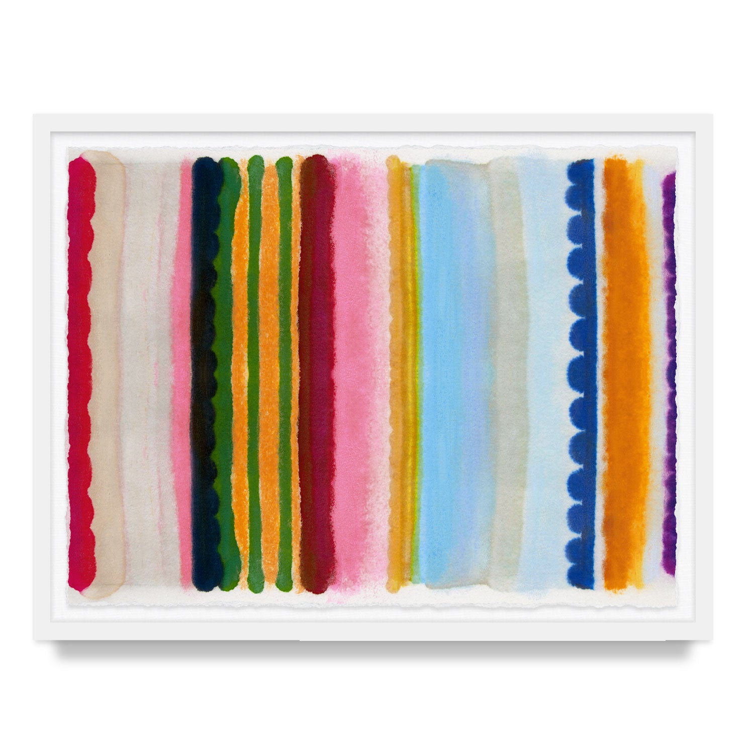 Heartbeat Stripe Framed Art Print