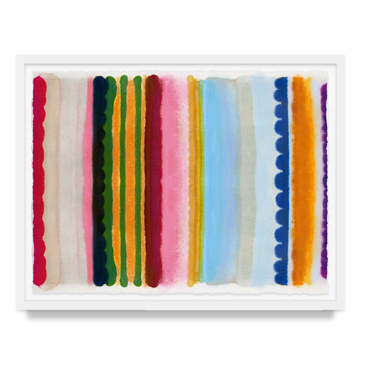 Heartbeat Stripe Framed Art Print