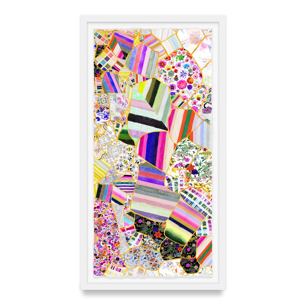 Kintsugi Collage Framed Art Print