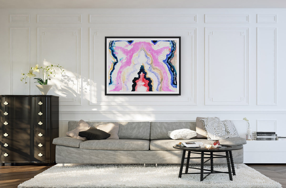 Hard Rock Agate Framed Art Print