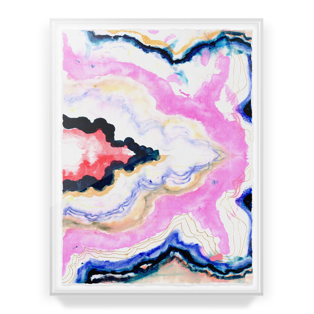 Hard Rock Agate Framed Art Print