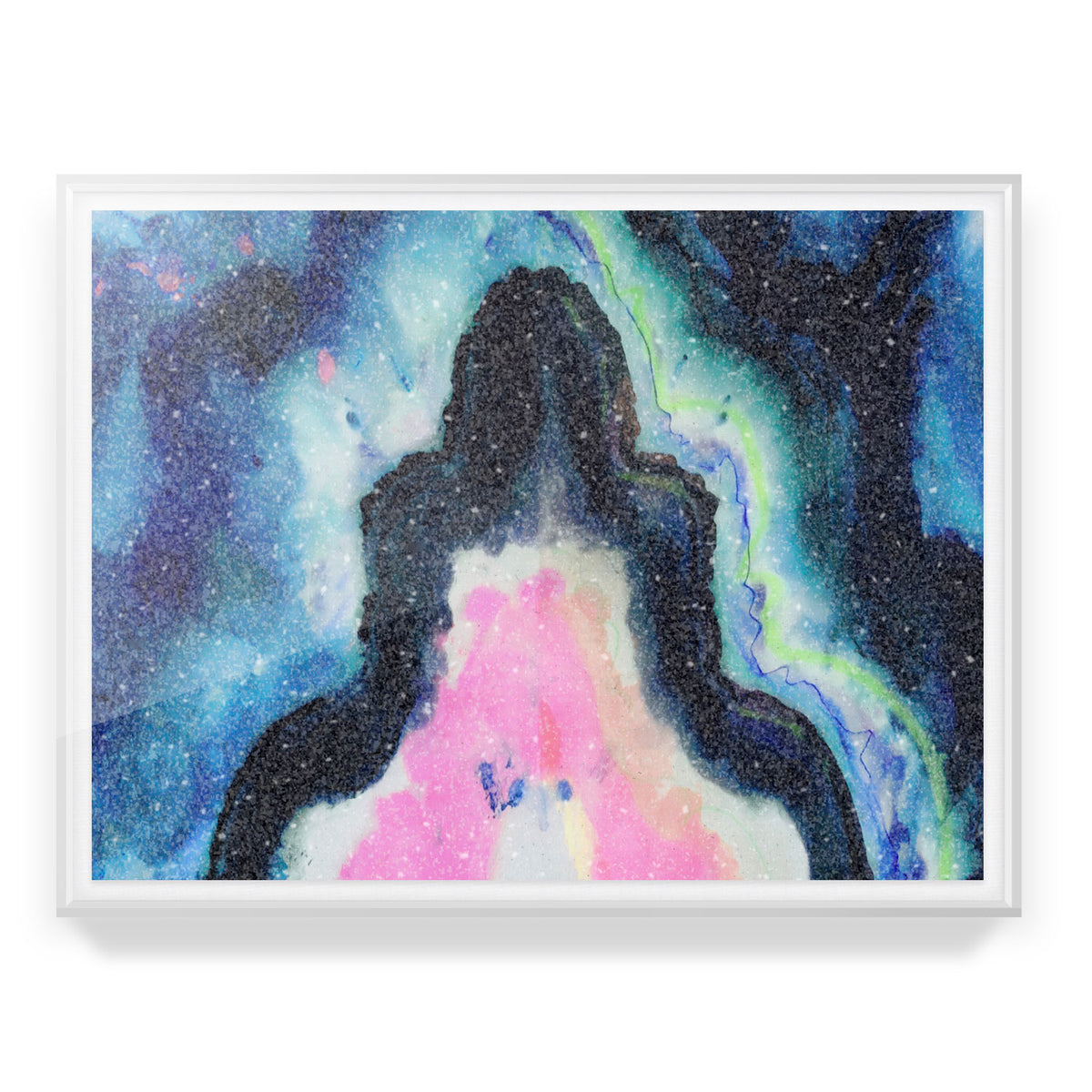 Blue Fusion Agate Embellished Print