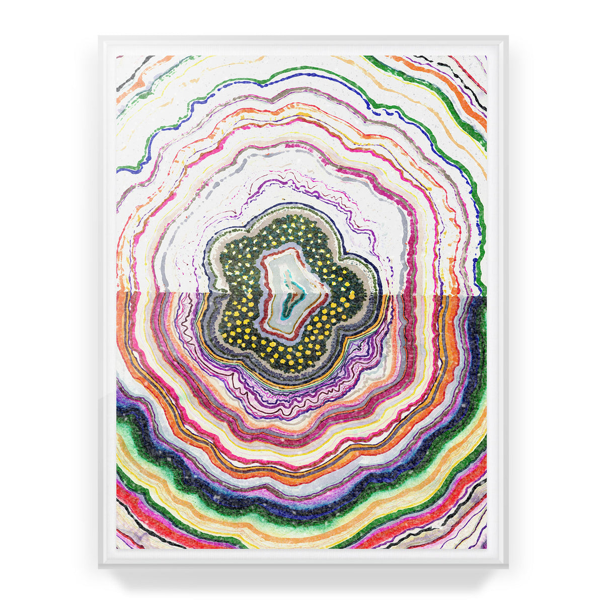 Colorful World Agate Embellished Print