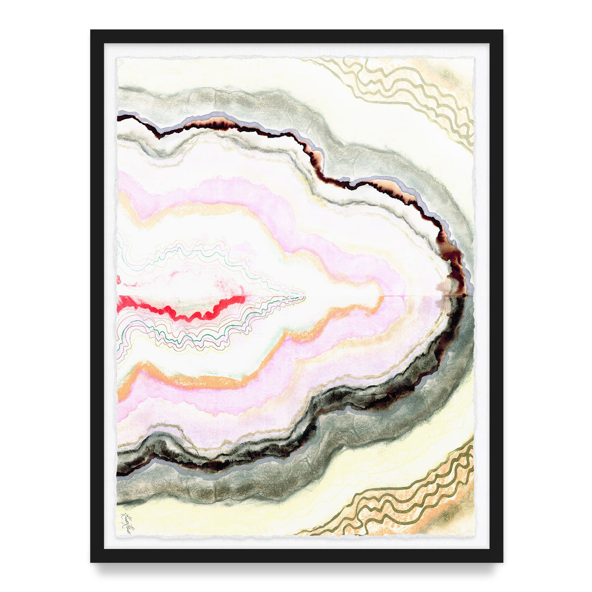 Cotton Candy Agate Framed Art Print