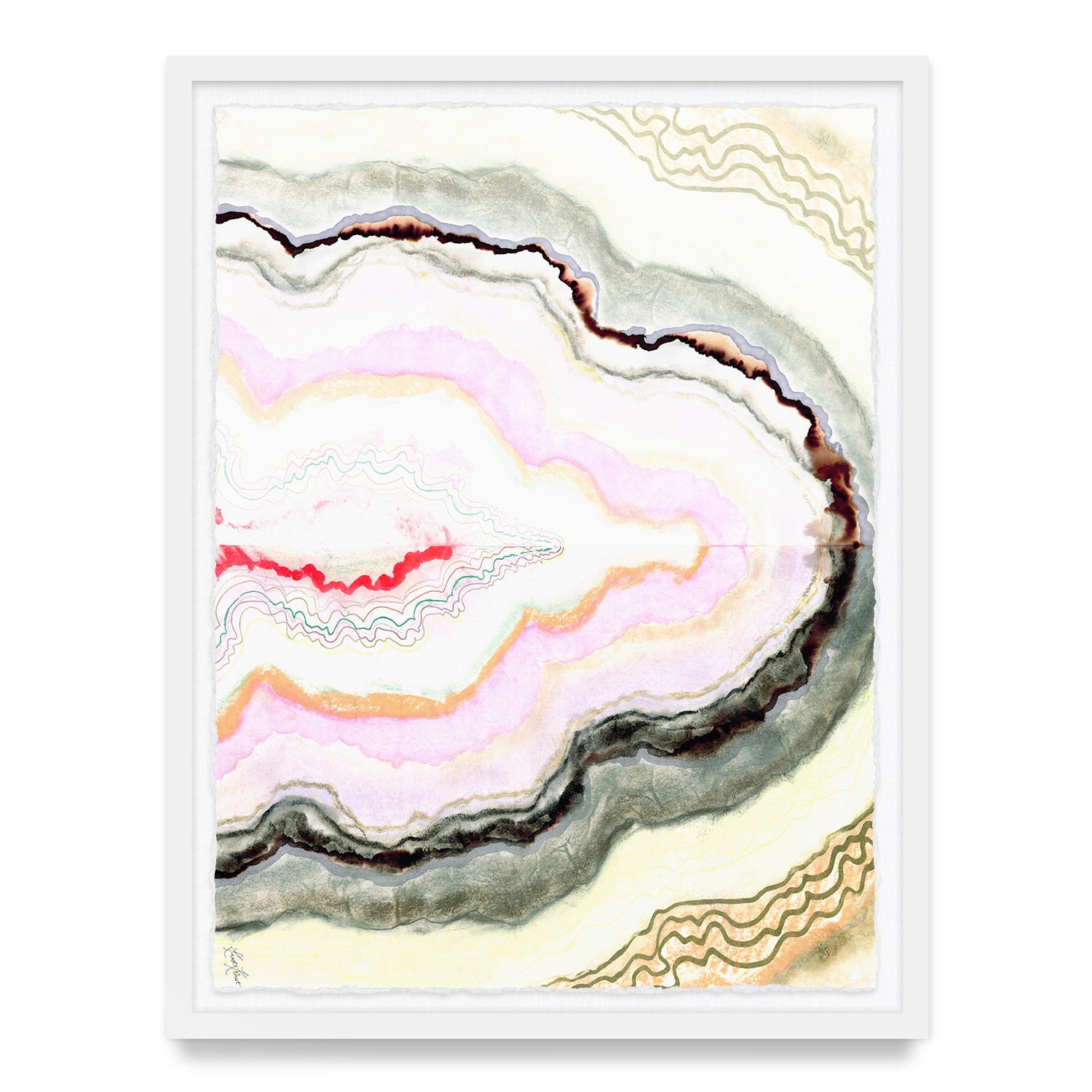 Cotton Candy Agate Framed Art Print