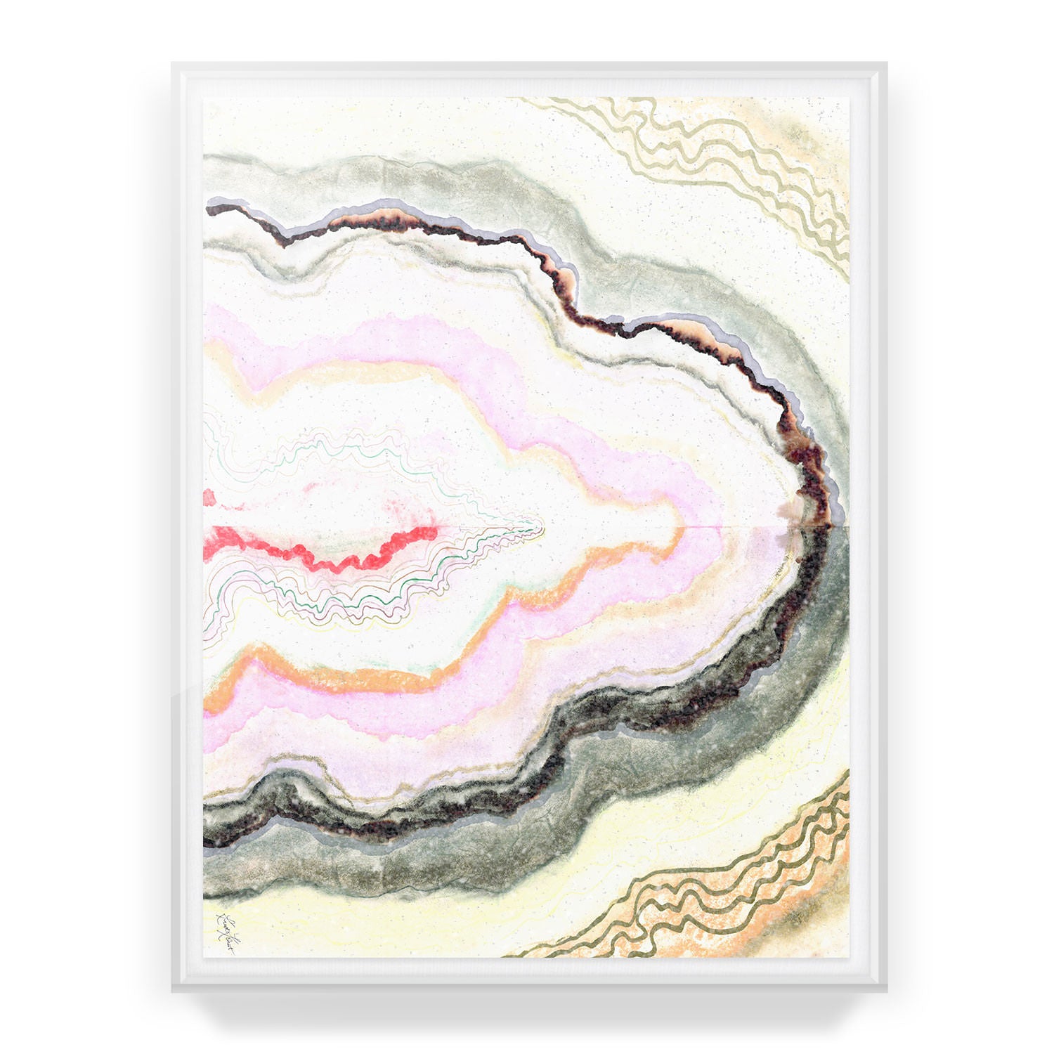 Cotton Candy Agate Embellished Print