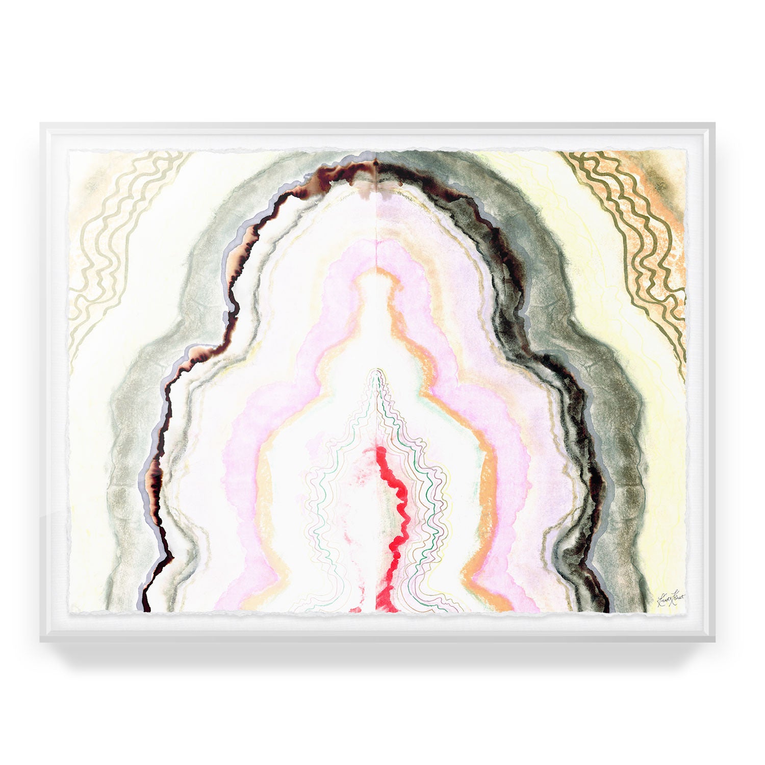 Cotton Candy Agate Framed Art Print