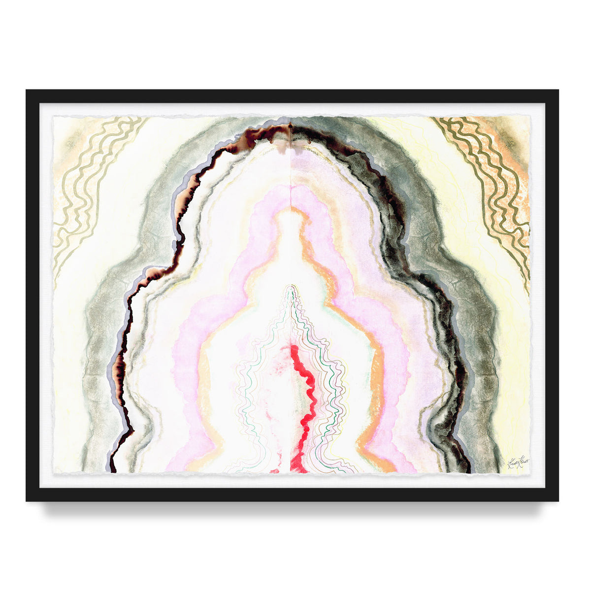 Cotton Candy Agate Framed Art Print