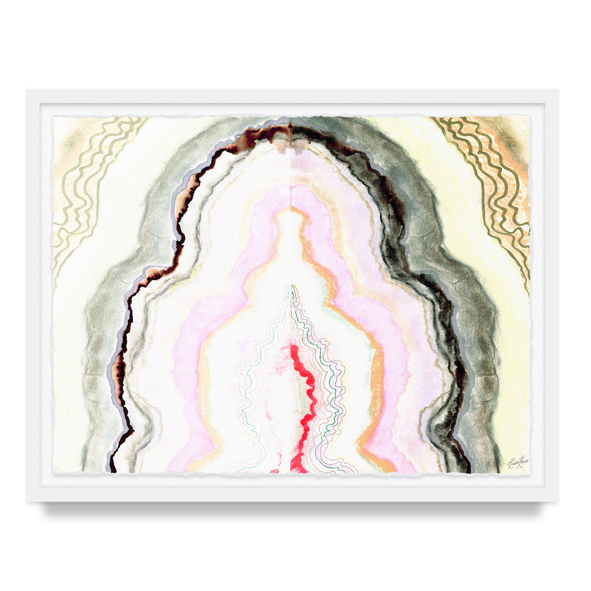 Cotton Candy Agate Framed Art Print