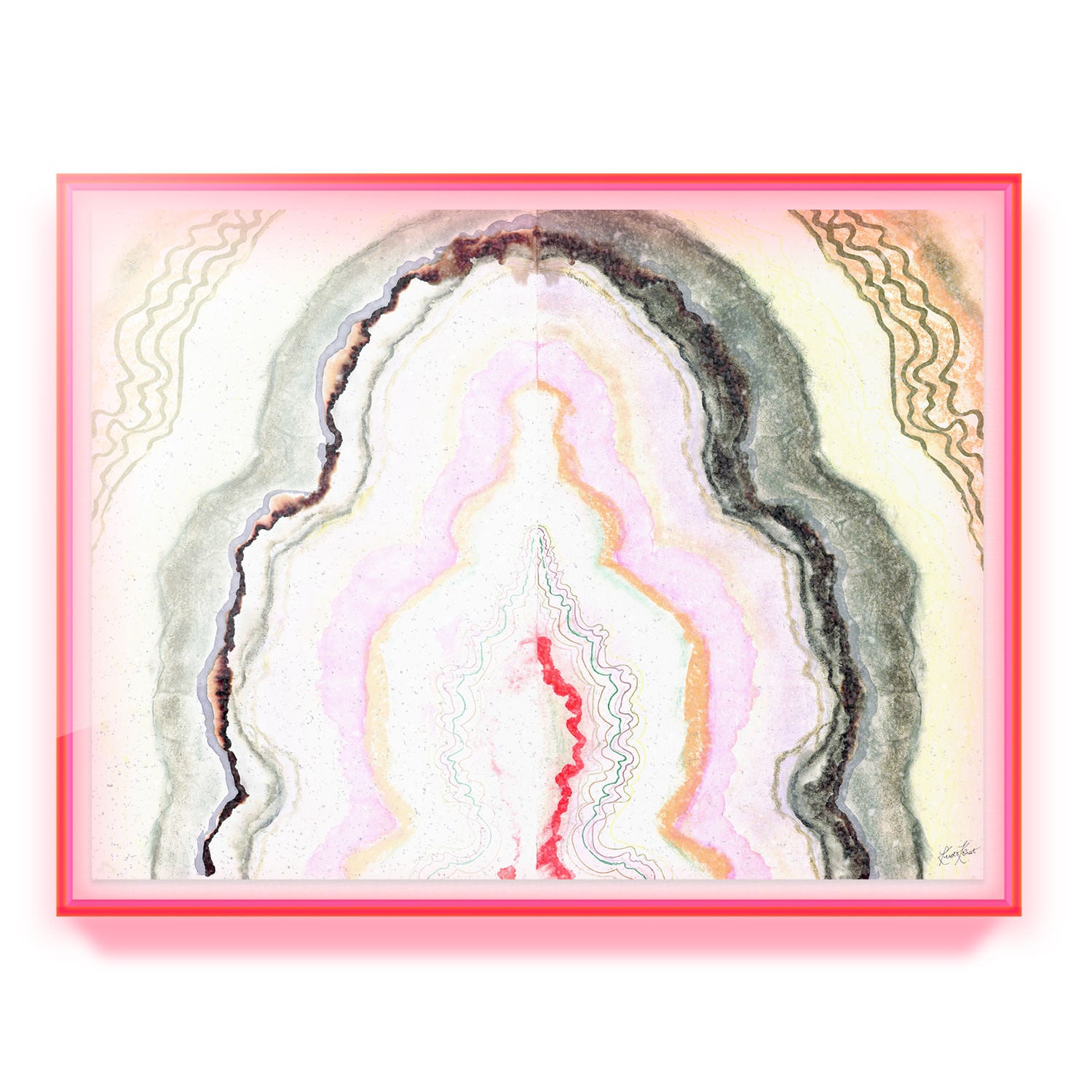 Cotton Candy Agate Embellished Print