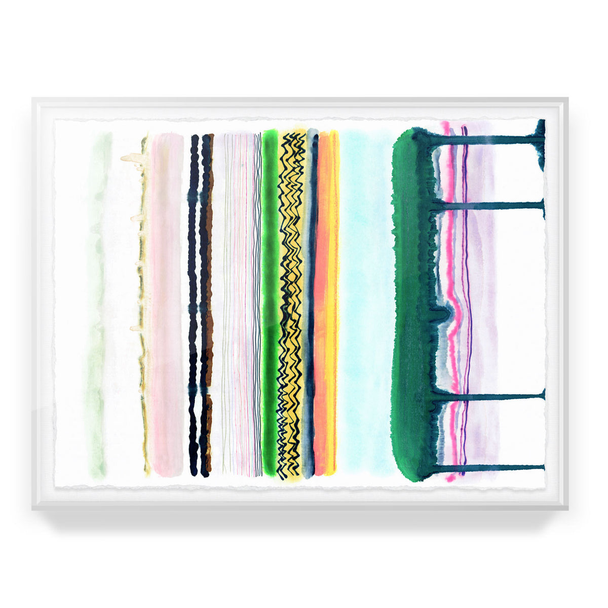 Emerald Drip Framed Art Print