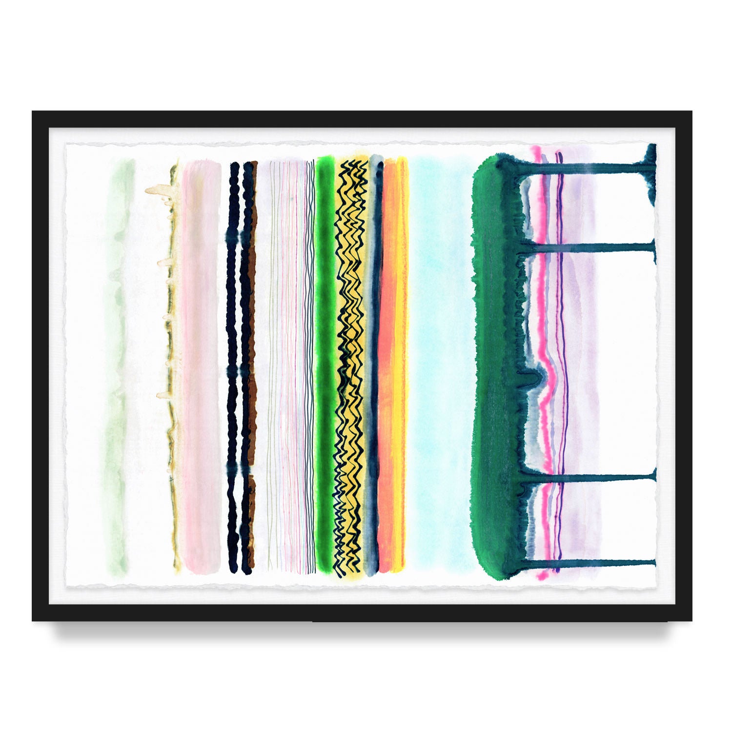 Emerald Drip Framed Art Print