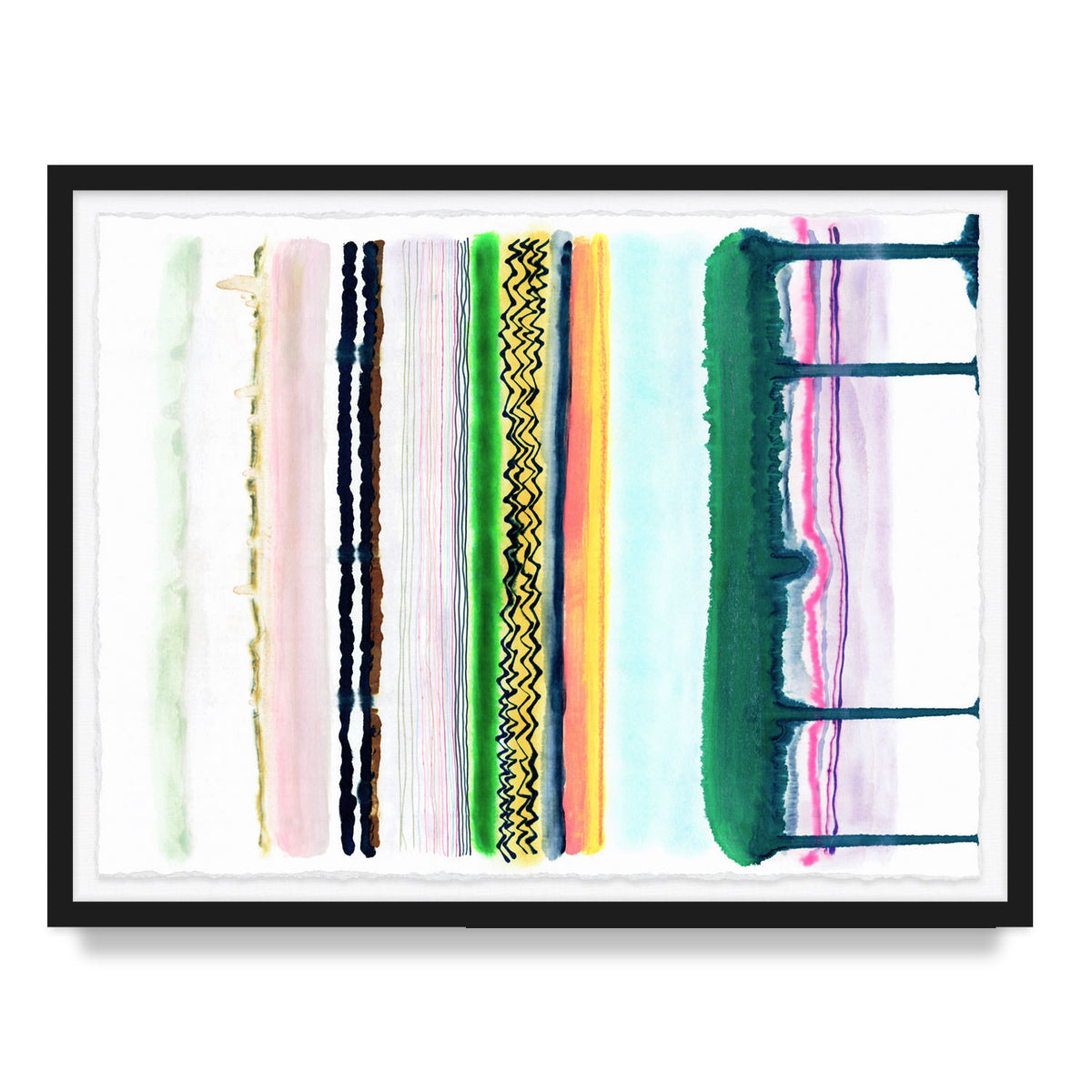 Emerald Drip Framed Art Print