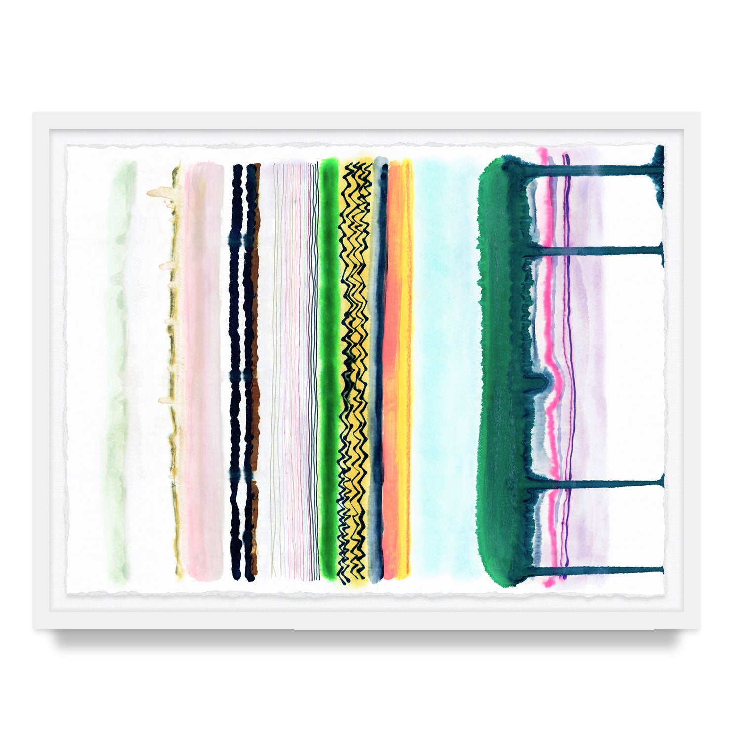 Emerald Drip Framed Art Print