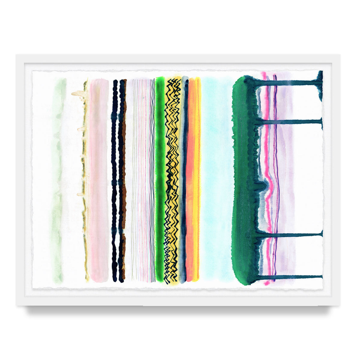 Emerald Drip Framed Art Print