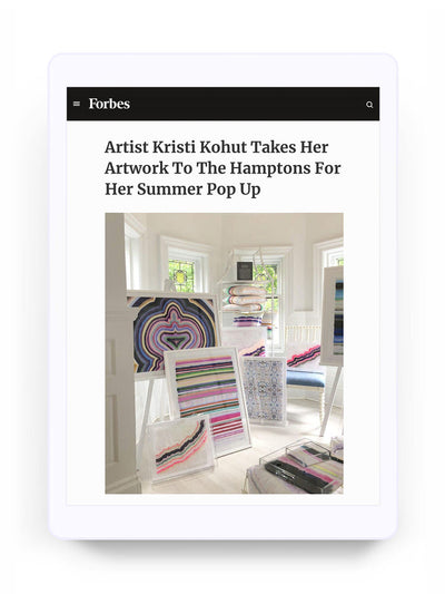 Forbes: Artist Kristi Kohut Takes Her Artwork To The Hamptons For Her Summer Pop Up