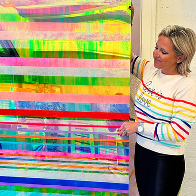 From Kristi's Studio: The Iridescent Chromatic Stripe Series