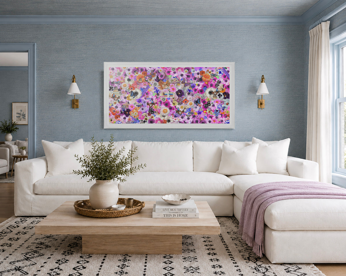 Flower Collage Embellished Print