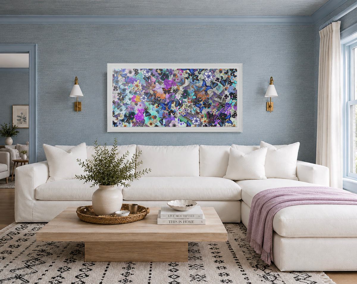 Butterfly Collage Embellished Print