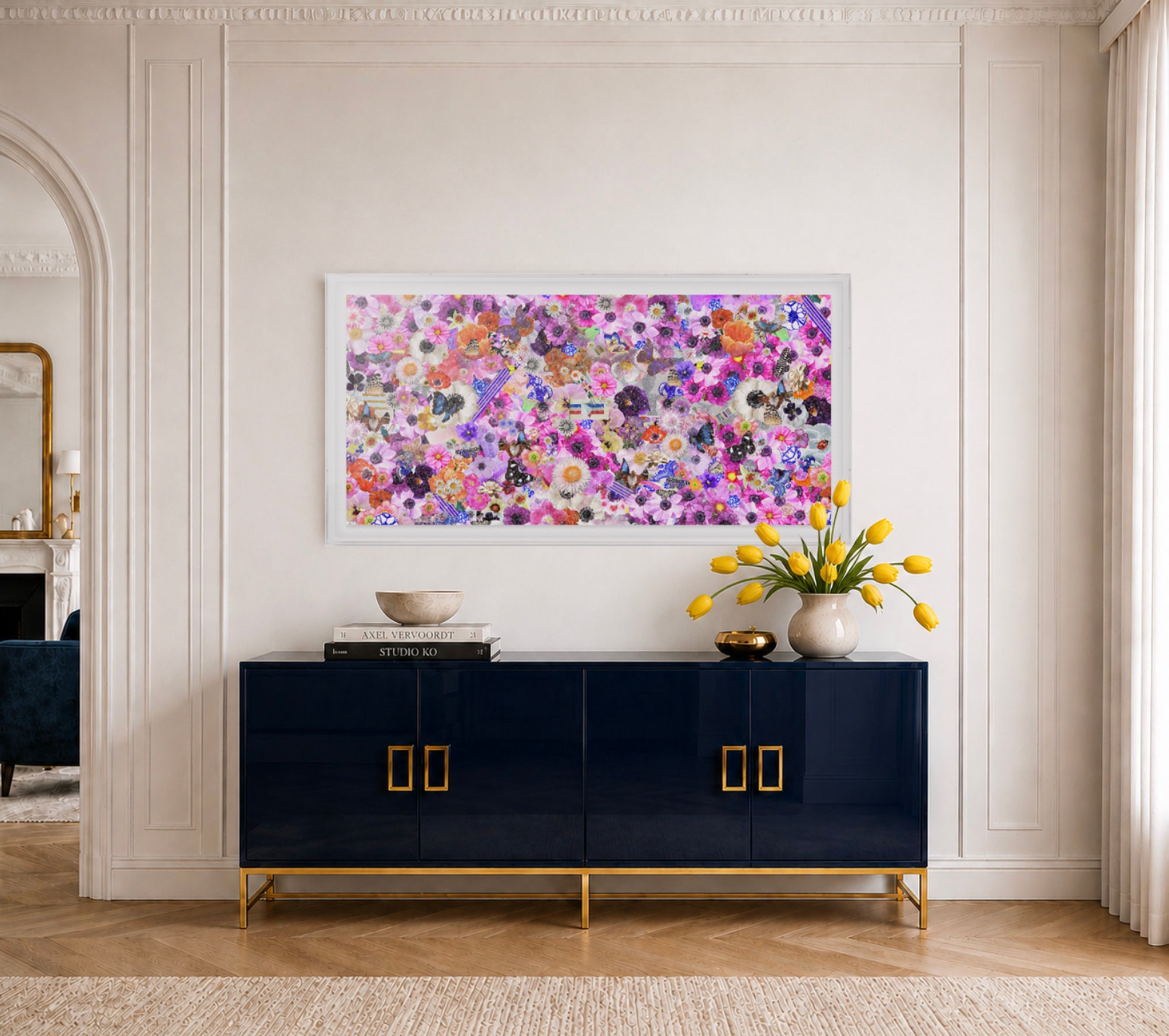 Flower Collage Embellished Print