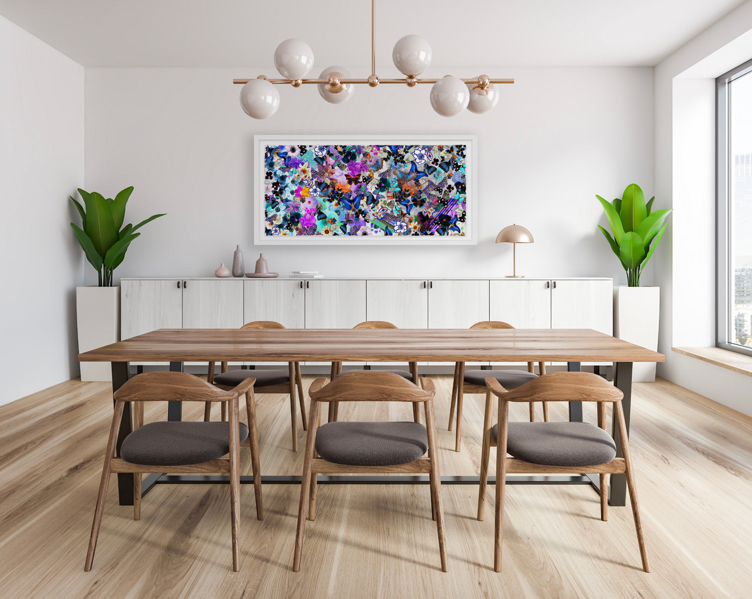Butterfly Collage Framed Art Print
