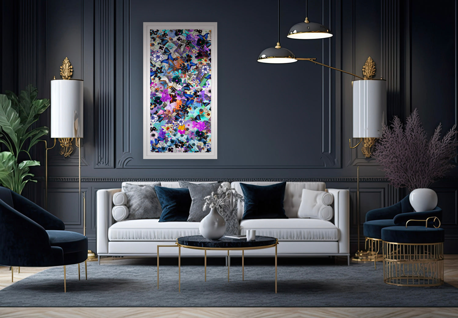 Butterfly Collage Framed Art Print