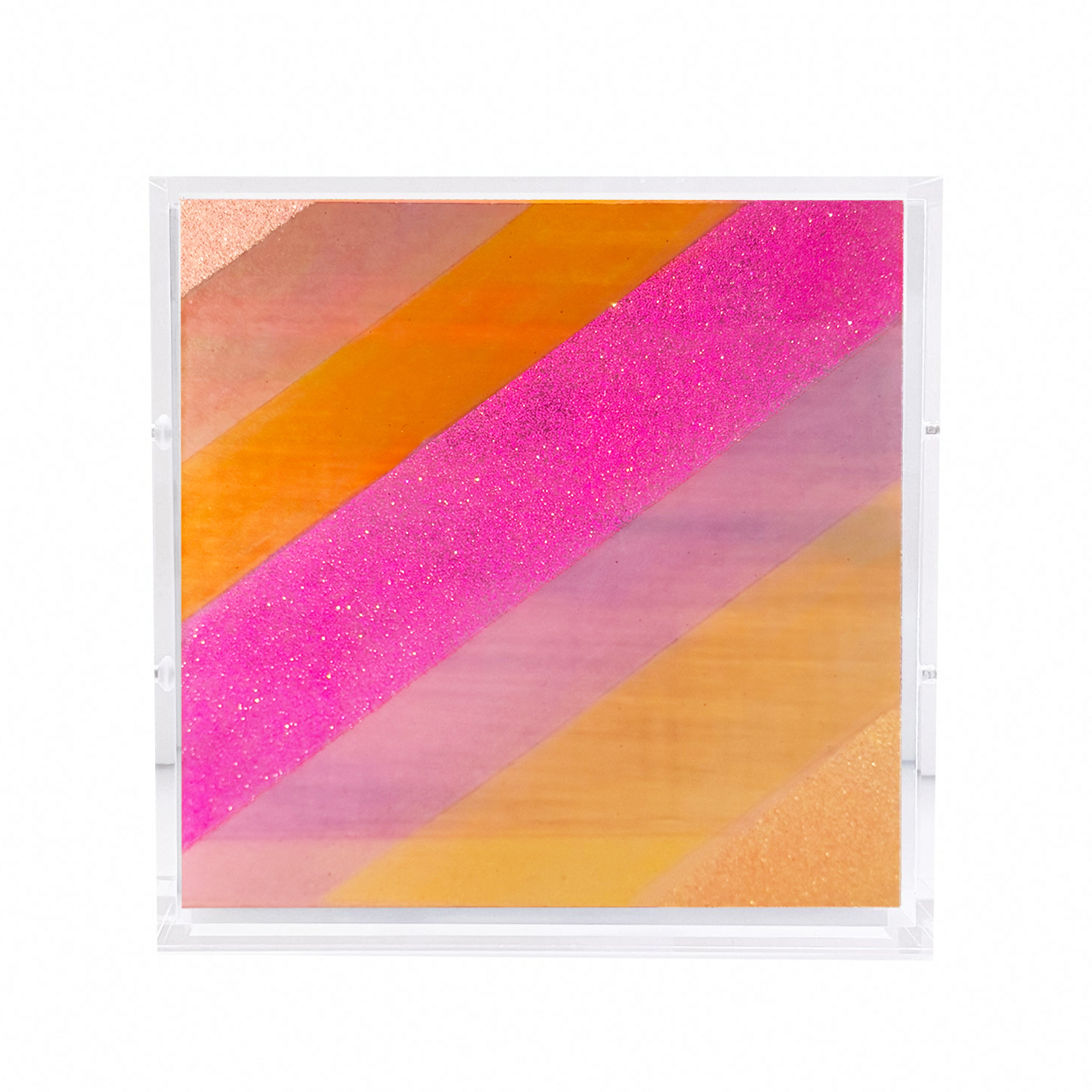 Chromatic Stripe #71 Mini Original Artwork on Iridescent Acrylic | Original Art by artist Kristi Kohut