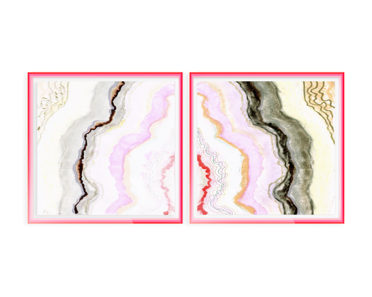 Cotton Candy Agate Framed Art Print