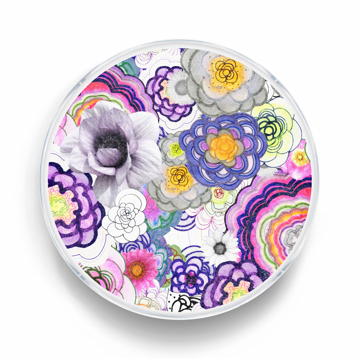 Floral Whimsy Embellished Print